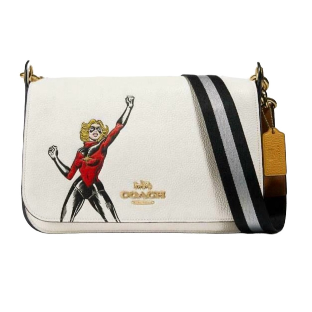 Coach Marvel Jes Messenger Leather Crossbody Shoulder… Gem